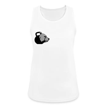 dynamic bear head with kettlebell - Women's Breathable Tank Top - white - Front - Zoe (177cm)