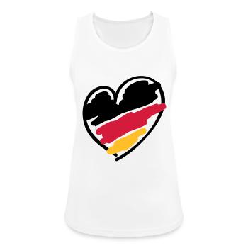 Deutschland,Herz,Fußball,Weltmeisterschaft,2014 - Frauen Tank Top atmungsaktiv - Weiß - Vorne - Zoe (177cm)