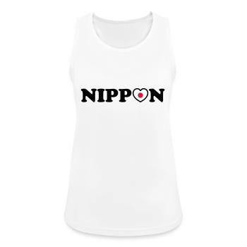 Nippon Love Heart Flag - Women's Breathable Tank Top - white - Front - Zoe (177cm)