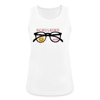 coole Sonnenbrille Schulkind  - Frauen Tank Top atmungsaktiv - Weiß - Vorne - Zoe (177cm)