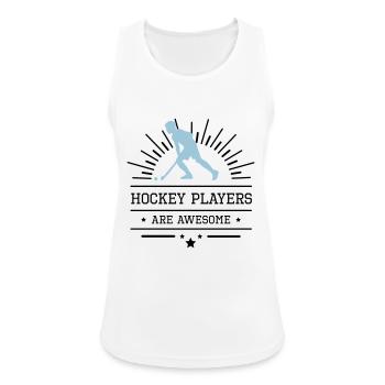 Les joueurs de hockey sont impressionnants, bleu - Débardeur respirant Femme - blanc - Devant - Zoe (177cm)