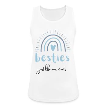 besties just like our moms | best friends - Frauen Tank Top atmungsaktiv - Weiß - Vorne - Zoe (177cm)