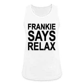 Frankie says relax - Débardeur respirant Femme - blanc - Devant - Zoe (177cm)