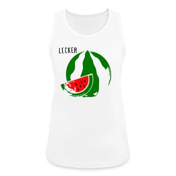 Melone - Frauen Tank Top atmungsaktiv - Weiß - Vorne - Zoe (177cm)
