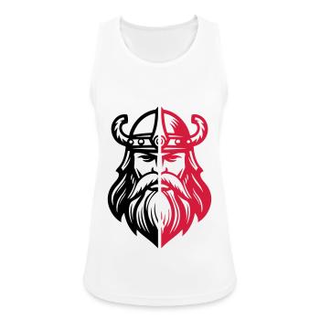 Wikinger Kopf Krieger Valhalla Odin - Frauen Tank Top atmungsaktiv - Weiß - Vorne - Zoe (177cm)