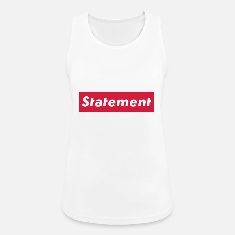 Statement - Women's Breathable Tank Top - white