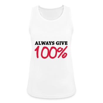 Always give 100 - Débardeur respirant Femme - blanc - Devant - Zoe (177cm)