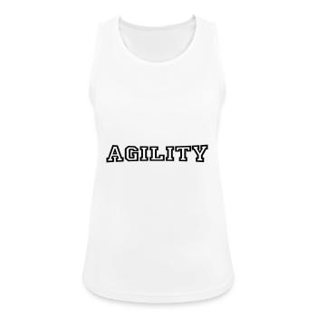 Agility - Frauen Tank Top atmungsaktiv - Weiß - Vorne - Zoe (177cm)