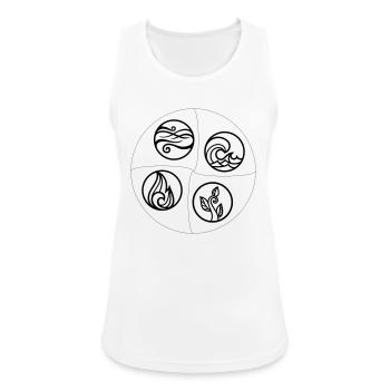 4 Elemente - Frauen Tank Top atmungsaktiv - Weiß - Vorne - Zoe (177cm)