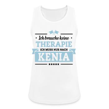 Nur nach Kenia - Frauen Tank Top atmungsaktiv - Weiß - Vorne - Zoe (177cm)
