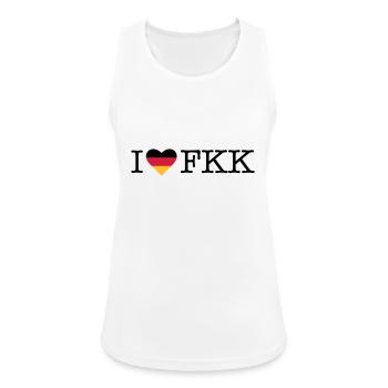 I love naturism - Women's Breathable Tank Top - white - Front - Zoe (177cm)