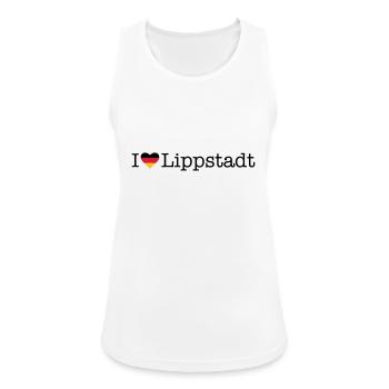I love Lippstadt - Frauen Tank Top atmungsaktiv - Weiß - Vorne - Zoe (177cm)
