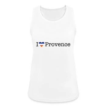 I love Provence - Frauen Tank Top atmungsaktiv - Weiß - Vorne - Zoe (177cm)