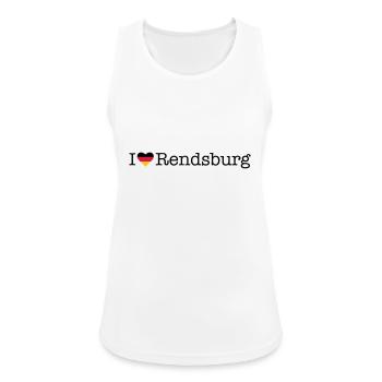 I love Rendsburg - Women's Breathable Tank Top - white - Front - Zoe (177cm)