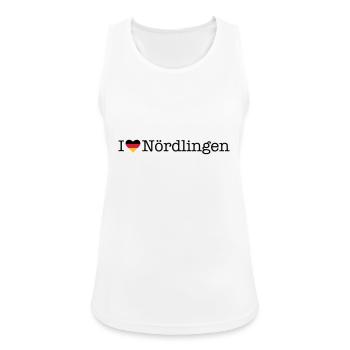 I love Nördlingen - Women's Breathable Tank Top - white - Front - Zoe (177cm)