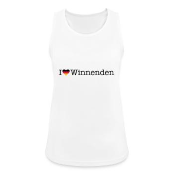 I love Winnenden - Frauen Tank Top atmungsaktiv - Weiß - Vorne - Zoe (177cm)