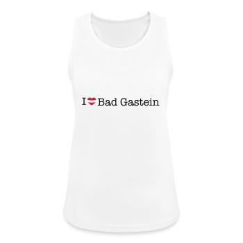 I love Bad Gastein - Frauen Tank Top atmungsaktiv - Weiß - Vorne - Zoe (177cm)
