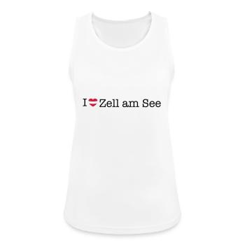 I love Zell am See - Frauen Tank Top atmungsaktiv - Weiß - Vorne - Zoe (177cm)