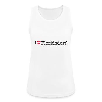 I love Floridsdorf - Women's Breathable Tank Top - white - Front - Zoe (177cm)
