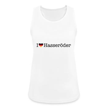 I love Hasseröder - Women's Breathable Tank Top - white - Front - Zoe (177cm)