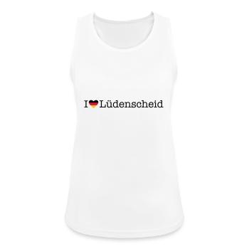 I love Lüdenscheid - Women's Breathable Tank Top - white - Front - Zoe (177cm)