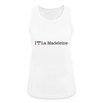 I love La Madeleine - Frauen Tank Top atmungsaktiv - Weiß - Vorne - Zoe (177cm)