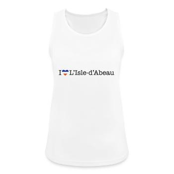 I love L Isle d Abeau - Frauen Tank Top atmungsaktiv - Weiß - Vorne - Zoe (177cm)