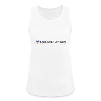 I love Lys lès Lannoy - Frauen Tank Top atmungsaktiv - Weiß - Vorne - Zoe (177cm)