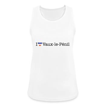 I love Vaux le Pénil - Frauen Tank Top atmungsaktiv - Weiß - Vorne - Zoe (177cm)