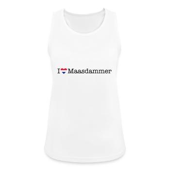 I love Maasdammer - Women's Breathable Tank Top - white - Front - Zoe (177cm)