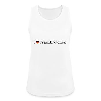 I love Franzbrötchen - Women's Breathable Tank Top - white - Front - Zoe (177cm)