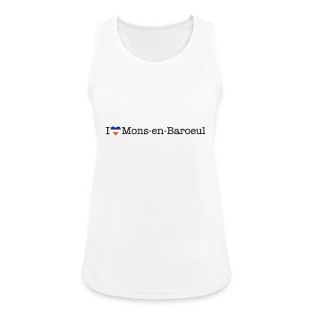 I love Mons en Baroeul - Frauen Tank Top atmungsaktiv - Weiß - Vorne - Zoe (177cm)