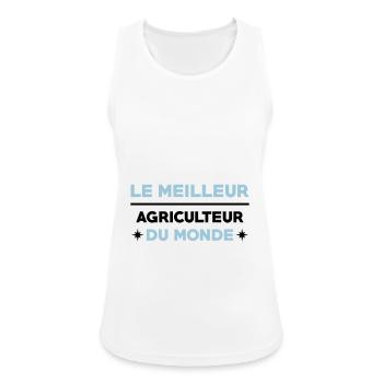 Le meilleur agriculteur du monde - Débardeur respirant Femme - blanc - Devant - Zoe (177cm)