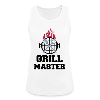 grill master bbq - Frauen Tank Top atmungsaktiv - Weiß - Vorne - Zoe (177cm)
