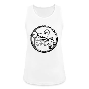 masterfitness_bankdruecker - Frauen Tank Top atmungsaktiv - Weiß - Vorne - Zoe (177cm)