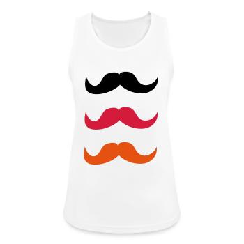 Moustaches pour l'Allemagne - Débardeur respirant Femme - blanc - Devant - Zoe (177cm)