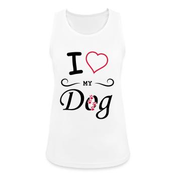 i love my dog - Women's Breathable Tank Top - white - Front - Zoe (177cm)