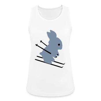 Ski Hase - Skihase - Frauen Tank Top atmungsaktiv - Weiß - Vorne - Zoe (177cm)