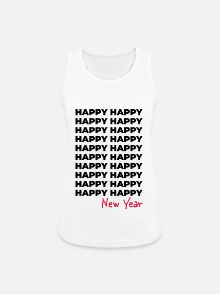Happy New Year - Frauen Tank Top atmungsaktiv - Weiß