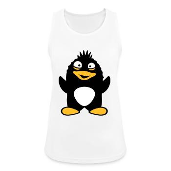 pingouin mignon agitant stupide fou oiseau drôle - Débardeur respirant Femme - blanc - Devant - Zoe (177cm)