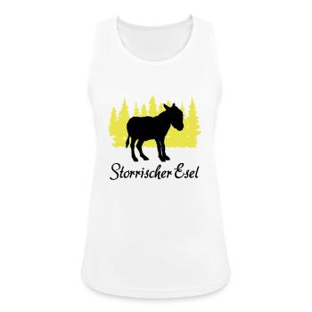 "Störrischer Esel: Charmante Sturheit" - Frauen Tank Top atmungsaktiv - Weiß - Vorne - Zoe (177cm)