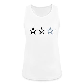 3 STARS - Women's Breathable Tank Top - white - Front - Zoe (177cm)