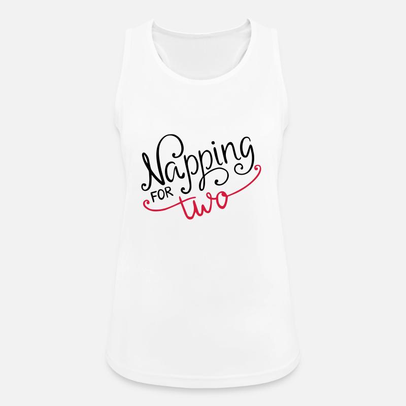 Sleeping Napping Two Two Pregnancy - Women's Breathable Tank Top - white