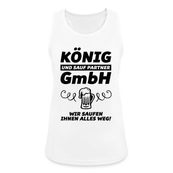 koenig saufpartner wir saufen alles - Frauen Tank Top atmungsaktiv - Weiß - Vorne - Zoe (177cm)
