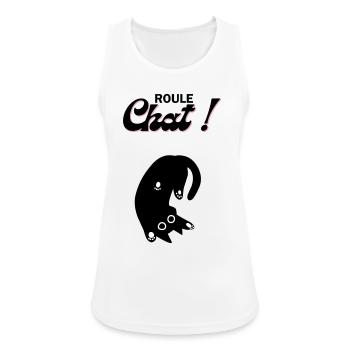 Freewheeling cat! - Women's Breathable Tank Top - white - Front - Zoe (177cm)