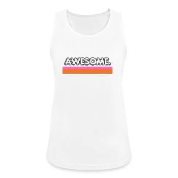 Awesome Retro Stripe - Women's Breathable Tank Top - white - Front - Zoe (177cm)
