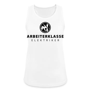 Working class electricians with guild signs - Women's Breathable Tank Top - white - Front - Zoe (177cm)