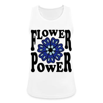 Flower Power Hippie Woodstock Frieden Glück Freude - Frauen Tank Top atmungsaktiv - Weiß - Vorne - Zoe (177cm)