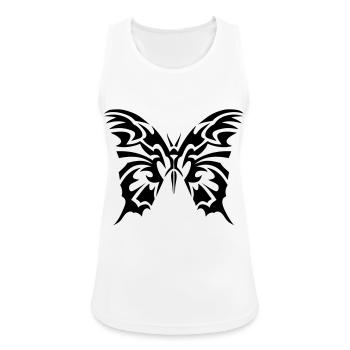 papillon tribal butterfly 11023 - Débardeur respirant Femme - blanc - Devant - Zoe (177cm)