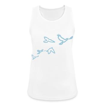 5 Voegel (1 color) - Frauen Tank Top atmungsaktiv - Weiß - Vorne - Zoe (177cm)
